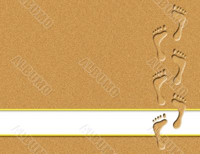 Footprints in the Sand Illustration