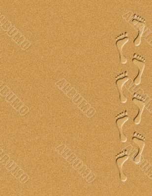 Footprints in the Sand Illustration Footprints in the Sand Illustration