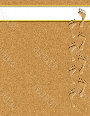 Footprints in the Sand Illustration Footprints in the Sand Illustration
