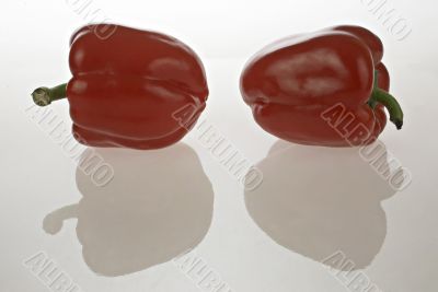 Two red peppers Two red peppers