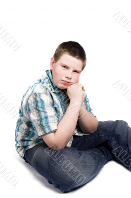 young boy is thinking young boy is thinking