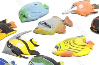 Set of Fish magnet close up