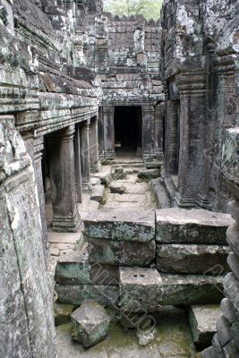 Inside Bayon temple