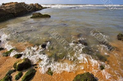Stone ledge in the sea
