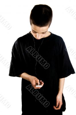 boy listening to music boy listening to music
