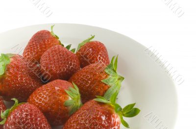 strawberries on plate