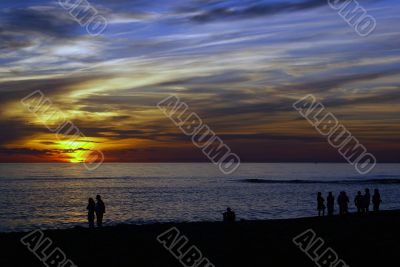 Sunset on the beach