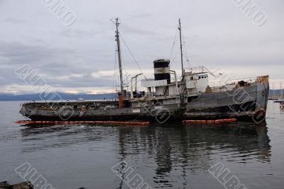 Old ship in the Beagle Channel, Ushuaia. Old ship in the Beagle Channel, Ushuaia.
