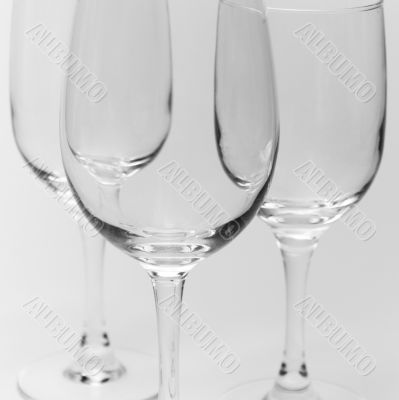 three glasses close-up