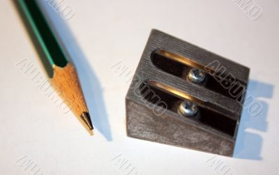 Pencil and sharpener