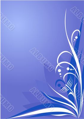 Floral background blue