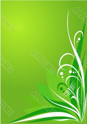 Floral background green