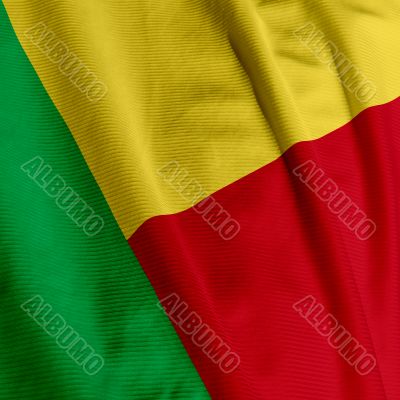 Beninese Flag Closeup