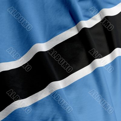 Botswana Flag Closeup