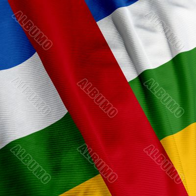 Central African Flag Closeup