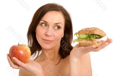 Woman Eating Burger