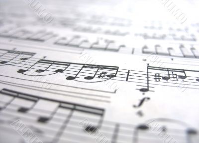 Close-up musical notes