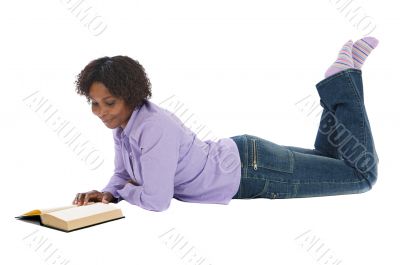 Woman reading a book Woman reading a book