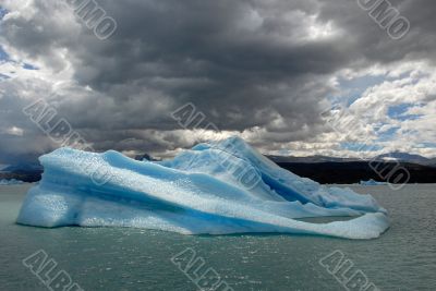 Iceberg in lake Argentino near Upsala glacier.