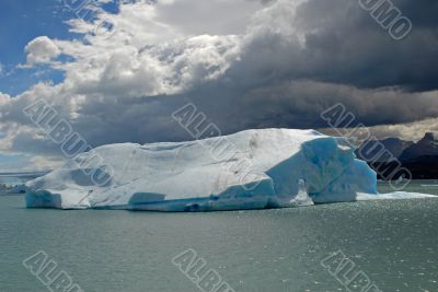 Iceberg in lake Argentino near Upsala glacier.