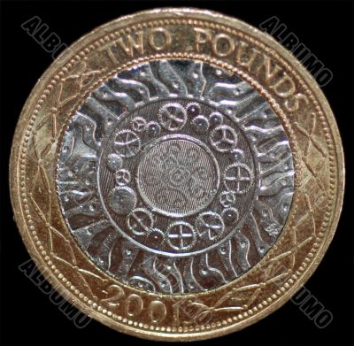 A British 2 Pound Coin