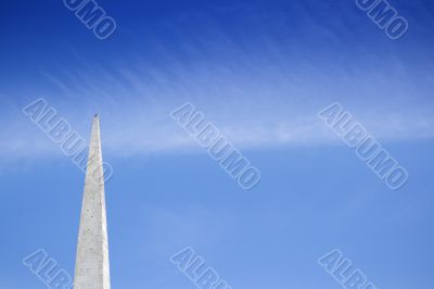 Church peak in the sky and clouds