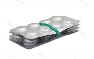 pills in a gray blister pack