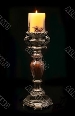 Antique wooden candlestick Antique wooden candlestick
