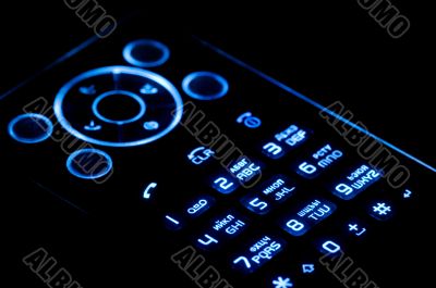 mobile phone on black
