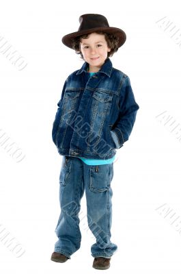 Child wearing a cowboy hat Child wearing a cowboy hat