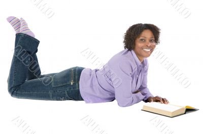 Woman reading a book Woman reading a book