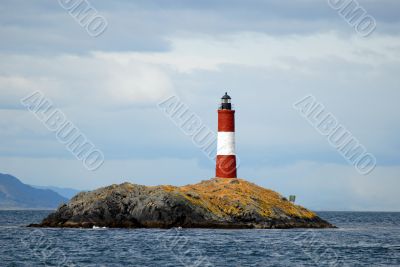 Famous lighthouse on the Beagle Channel