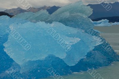 Iceberg in lake Argentino near Upsala glacier.