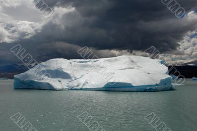 Iceberg in lake Argentino near Upsala glacier.