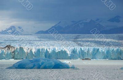 Argentine excursion ship near the Upsala glacier Argentine excursion ship near the Upsala glacier