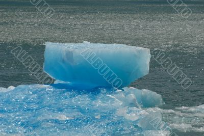 Iceberg in lake Argentino near Upsala glacier.