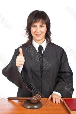 Judge success gesture