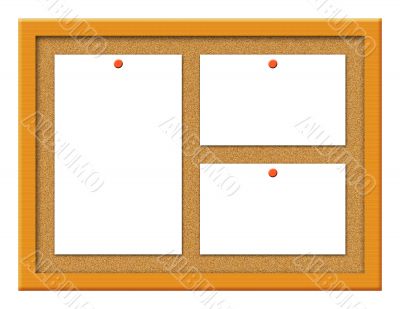 Cork Board with Notes Illustration