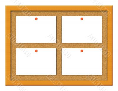 Cork Board with Notes Illustration