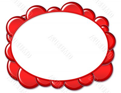 Red Oval Bubble Frame Red Oval Bubble Frame
