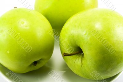 three green apples