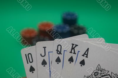 Poker Hand - Spades Straight Flush