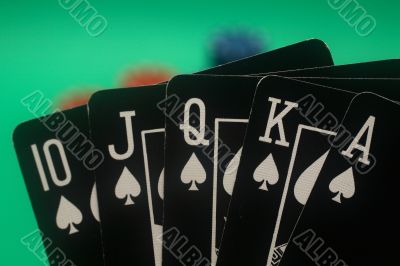 Poker Hand - Spades Straight Flush