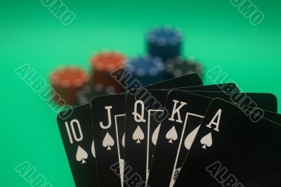 Poker Hand - Spades Straight Flush