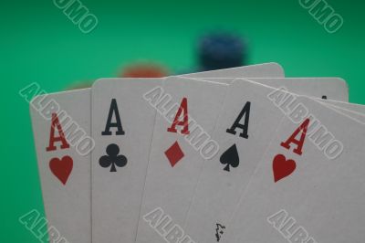 Poker Hand - 5 Aces Poker Hand - 5 Aces