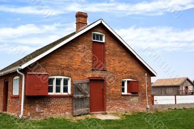 Red brick barn