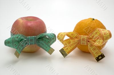 Symbol of diet and healthy eating. Symbol of diet and healthy eating.