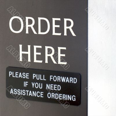 Order Here Sign