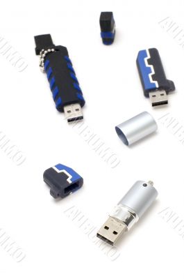 USB Flash memory on white