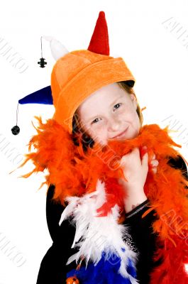 little girl ready to celebrate queensday